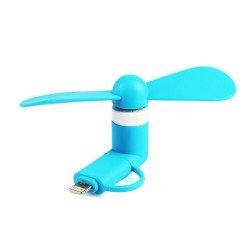 Universal iPhone / Andrioid Portable Cell Phone Mini Electric Cooling Fan (Blue)